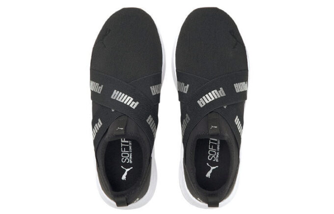(WMNS) Zapatillas sin cordones con cable «Negro Plata»