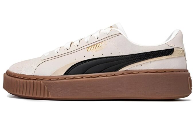 (WMNS) Zapatos de skate con plataforma «Crema, negro y marrón»