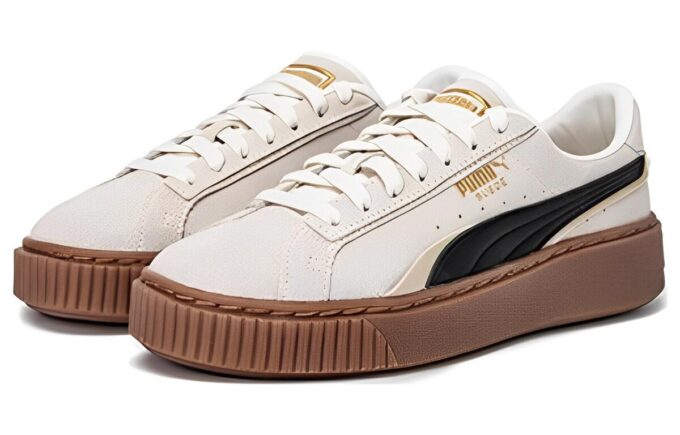 (WMNS) Zapatos de skate con plataforma «Crema, negro y marrón»