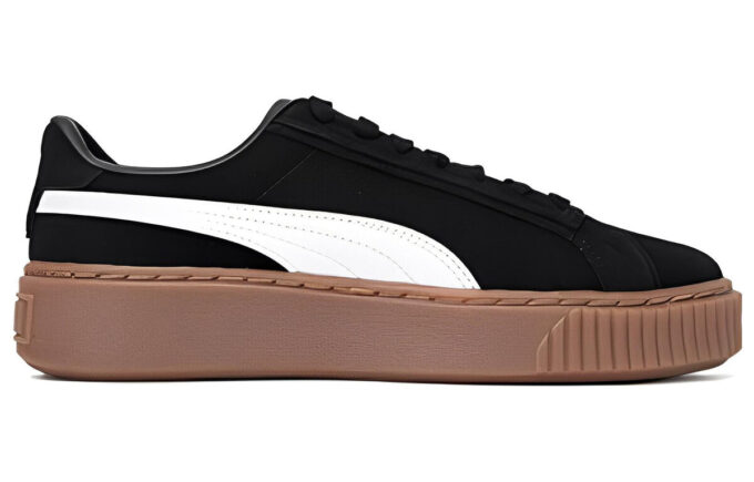 (WMNS) Zapatos de skate con plataforma «Negro, blanco y marrón»
