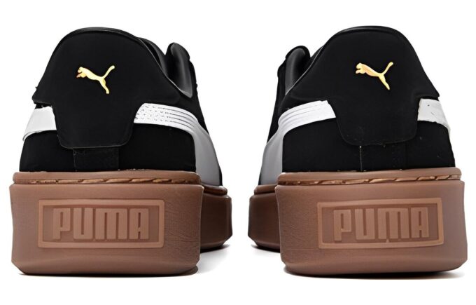 (WMNS) Zapatos de skate con plataforma «Negro, blanco y marrón»