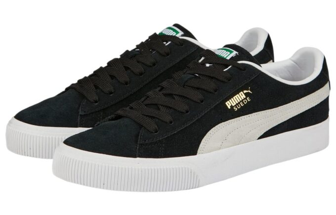Zapatillas clásicas de ante «Negro y blanco»