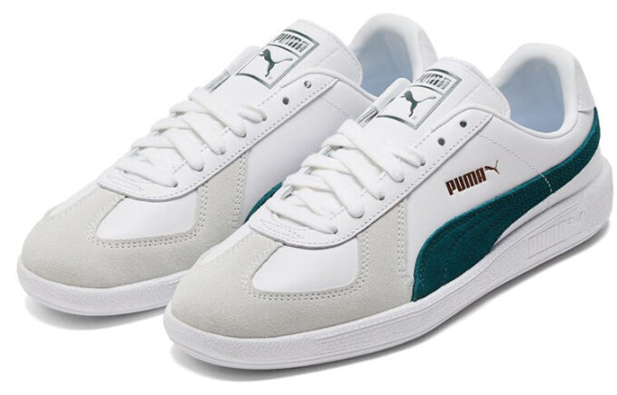 Zapatillas de deporte del ejército «Blanco y verde universitario»