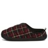 Zapatillas de franela sin cordones Scuff «Negro Rojo»