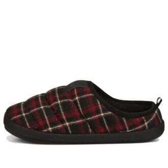 Zapatillas de franela sin cordones Scuff «Negro Rojo»