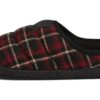 Zapatillas de franela sin cordones Scuff «Negro Rojo»
