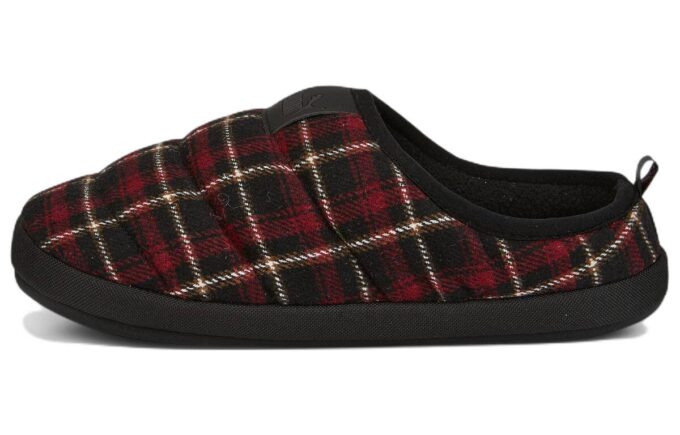 Zapatillas de franela sin cordones Scuff «Negro Rojo»