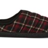 Zapatillas de franela sin cordones Scuff «Negro Rojo»