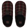 Zapatillas de franela sin cordones Scuff «Negro Rojo»