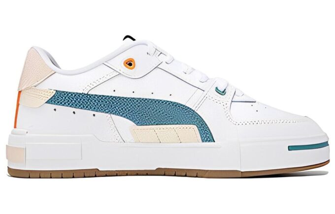Zapatillas de skate «Blanco Marrón Verde»