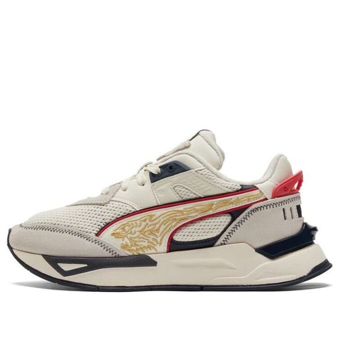 Zapatos Deportivos Casuales «Crema Negro Rojo»
